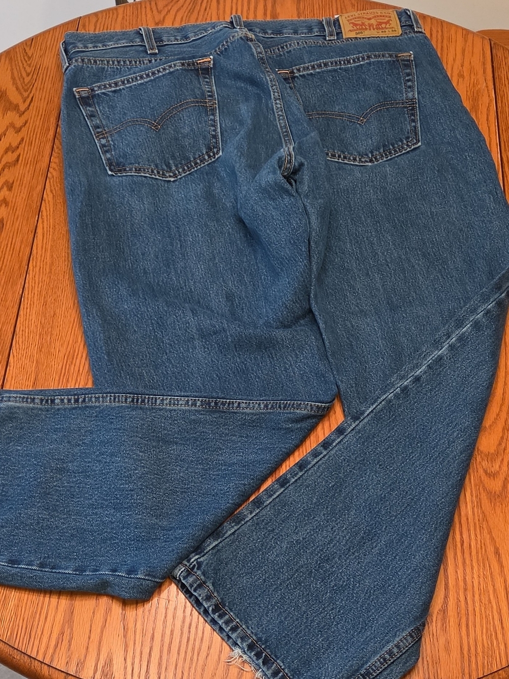 Levi's 505 Dark Blue Bootcut Jeans Size 40-30
